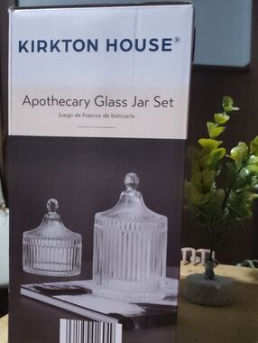 Kirkton House Clear Glass Apothecary Jar Set